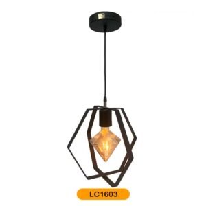 LC1603 Lámpara colgante hexagonal 1 luz
