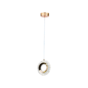 LC0411 LÁMPARA COLGANTE CIRCULO CRISTAL, 3 TONOS DE LUZ