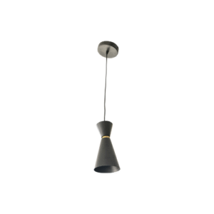 LC1103 LAMP COLG TIPO CONO 1 LUZ NEGRA JACH