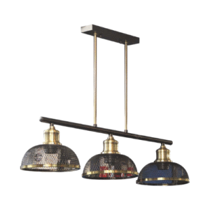 LC1303 Lámpara colgante 3 luces negro/bronce