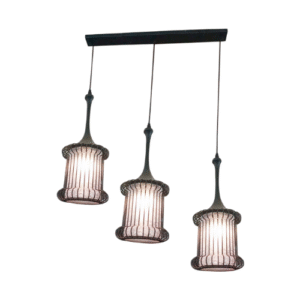 LC2110 LAMP COLG 3 LUCES MODERNA NEGRA