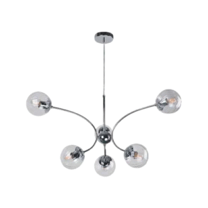 LC2303 Lámpara colgante moderna satín 6 luces