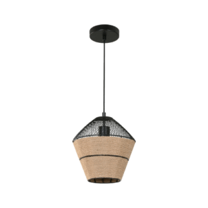 LC2940 LÁMPARA COLGANTE NEGRO/ CAFE, 1 LUZ E27