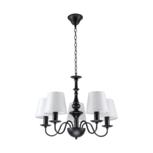 LC3906 LÁMPARA COLGANTE NEGRO 5 LUCES E14