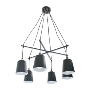 LC4205 LAMP COLG 6 LUCES NEGRA 2841-2