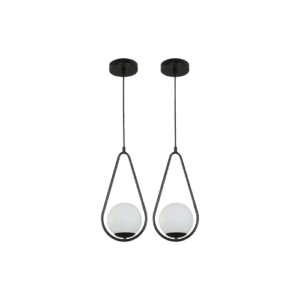 LC5414 LÁMPARA COLGANTE NEGRO, 1 LUZ E27 2PACK