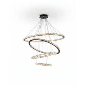 LC5626 LÁMPARA COLGANTE CRISTAL 4 AROS PREMIUM