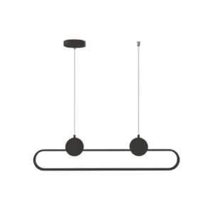 LC5730 LÁMPARA COLGANTE LED 28W NEGRO, LUZ CÁLIDA