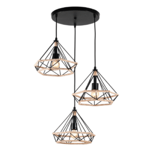 LC5776 LÁMPARA COLGANTE LAZO, 3 ROMBOS