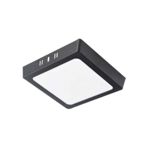 LT0212H LÁMPARA DE TECHO CUADRADO NEGRO LUZ BLANCA 8” 18W