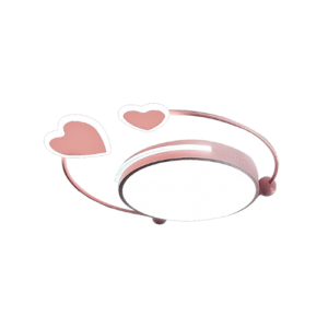 LT1717 LÁMPARA DE TECHO INFANTIL CORAZÓN ROSADA LED INTEGRADO 3 TONOS