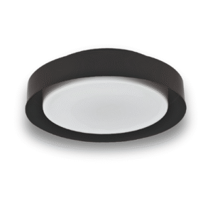 LT2106 LAMPARA DE TECHO NEGRO PLAFON 2 LUCES 10"