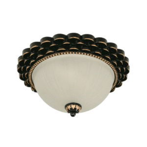 LT3005 LÁMPARA DE TECHO DORADO / NEGRO GRADAS 2 LUCES 13”