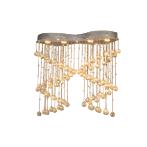 LT4407 LÁMPARA COLGANTE CRISTAL + CROMO 4 LUCES GU10