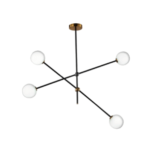 LT5209 LÁMPARA COLGANTE BRAZOS + 4 GLOBOS BLANCOS