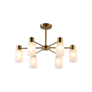 LT5212A LAMPARA COLGANTE 6 LUCES DORADO, BRONCE