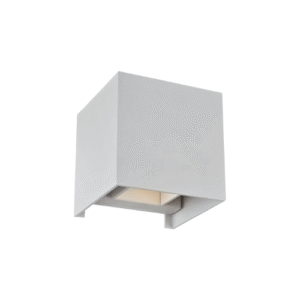 LP1540 LÁMPARA DE PARED 3W CUBO BLANCO, LUZ CÁLIDA