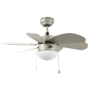 LV0521 VENTILADOR DE TECHO 32” PLATA CHAMPAN 1L E27 60W