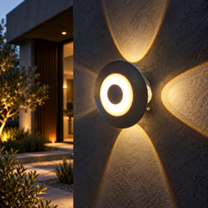 LP0801 LÁMPARA DE PARED FLOR NEGRA LED 6W