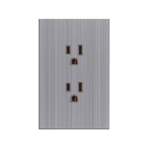 AR1430 TOMACORRIENTE DOBLE PLATEADO PREMIUM