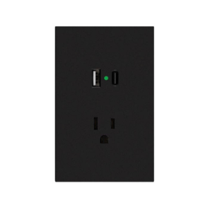 AR1462 TOMACORRIENTE + USB + TIPO C NEGRO PREMIUM