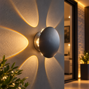 LP0812 LÁMPARA DE PARED FLOR NEGRA LED 6W