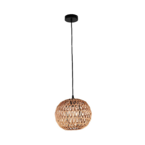 LC2947 LÁMPARA COLGANTE RATTAN MADERA 1 LUZ