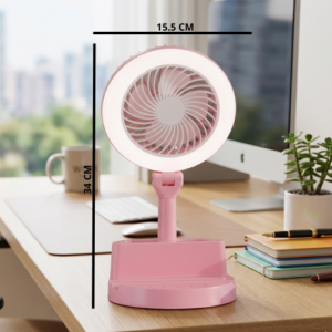 LM2005 LÁMPARA DE MESA LED CON VENTILADOR ROSA