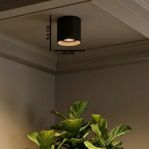 LT5405 LÁMPARA DE TECHO CILINDRICA NEGRA 1LUZ GU10