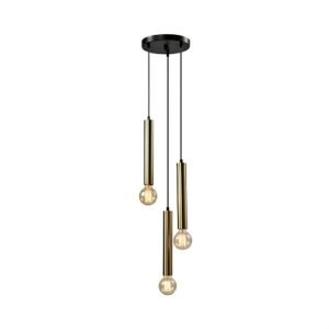 LC0814 LÁMPARA COLGANTE TUBULAR GOLD 3 LUCES E27