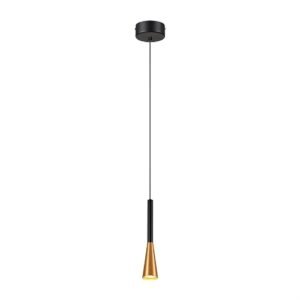 LC0910 LÁMPARA COLGANTE CÓNICA GOLD 1 LUZ GU10
