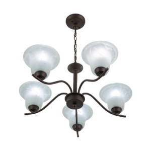 LC0913 LÁMPARA COLGANTE 5 COPAS 5 LUCES