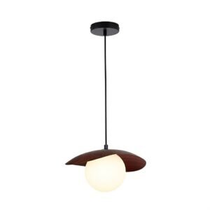 LC1306 LÁMPARA COLGANTE GLOBO MADERA 1 LUZ E27