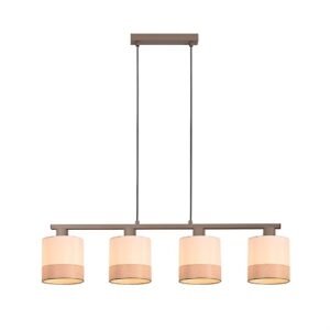 LC3526 LÁMPARA COLGANTE BEIGE 4 LUCES E27