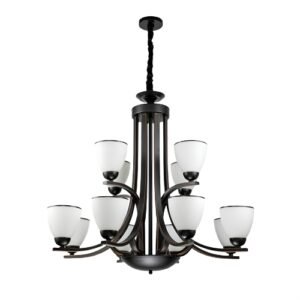 LC5866 LÁMPARA COLGANTE DOBLE ALTURA 12 LUCES E27