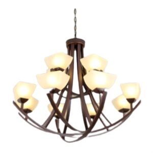 LC5869 LÁMPARA COLGANTE DOBLE ALTURA 12 LUCES E27