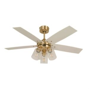 LV0504 VENTILADOR DE TECHO DORADO 3 LUCES E27