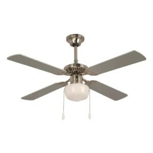 LV0505 VENTILADOR DE TECHO NÍQUEL SATINADO 1 LUZ E27