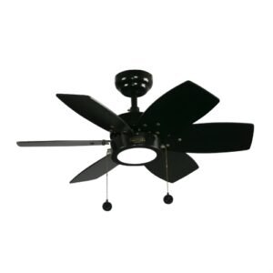 LV0508 VENTILADOR DE TECHO LED NEGRO 12W