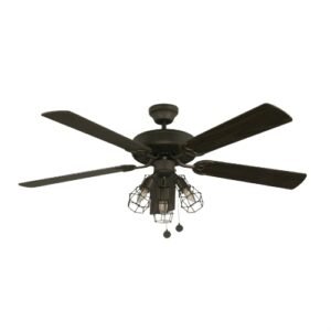 LV0520 VENTILADOR DE TECHO 5 ASPAS BRONCE 3 LUCES E27