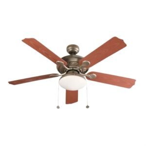 LV0523 VENTILADOR DE TECHO 5 ASPAS GRIS/CAFÉ 2 LUCES E27