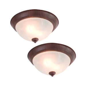 LT0304B LÁMPARA DE TECHO CHOCOLATE 2 LUCES X E27 11"
